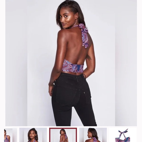 2/$40 Free People Forever Young Crop Halter Top - Picture 5 of 7